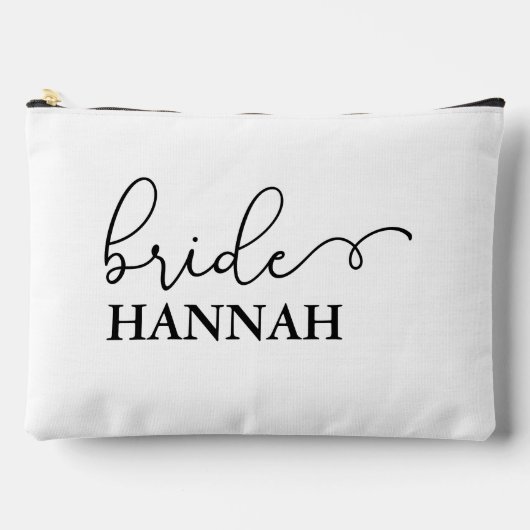 Bride - Team Bride! Geschenkname Zubehörtasche (Vorderseite)