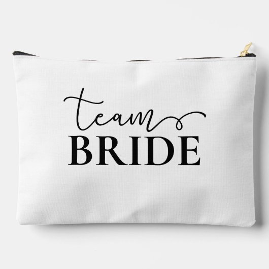 Bride - Team Bride! Geschenkname Zubehörtasche (Rückseite)