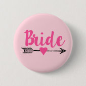 Bride|Team Bride|Pink Button (Vorderseite)