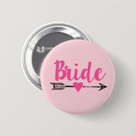 Bride|Team Bride|Pink Button (Vorne & Hinten)