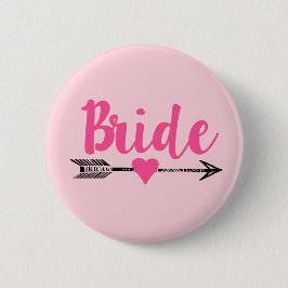 Bride|Team Bride|Pink Button