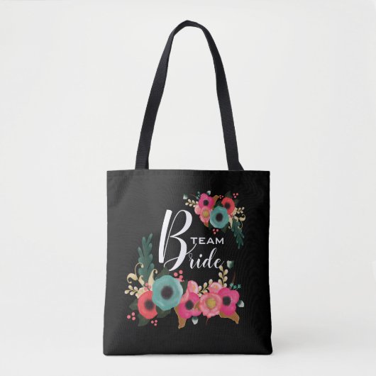 Bride-Team. Bridesmaid Wedding-Geschenk Tasche (Vorderseite)