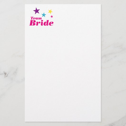 Bride-Team Briefpapier (Vorderseite)