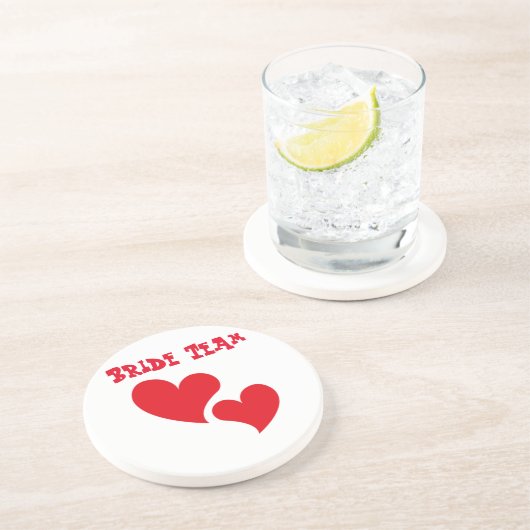 Bride-Team Getränkeuntersetzer (Seite)