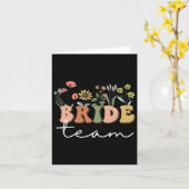 Bride Team Wedding Bride Wildblume Bachelorette P Karte (Gelbe Blume)