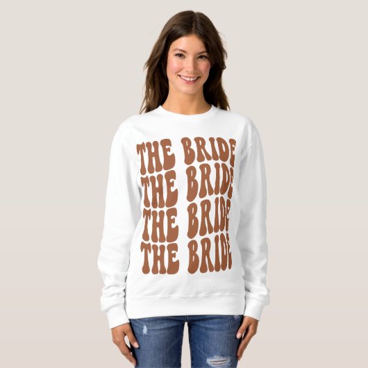 Bride Terracotta Maßgeschneidertes Brautparty Sweatshirt (Vorne ganz)