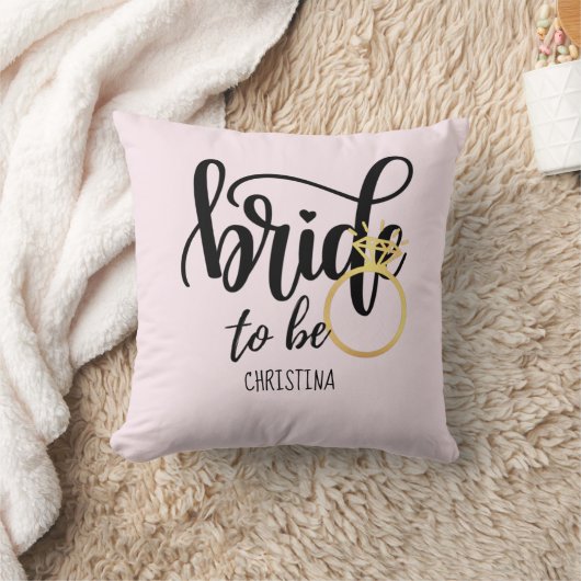 Bride-to-be Bachelorette Bridal mit eigener Marke Kissen (Decke)