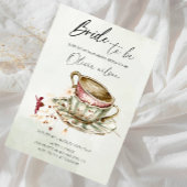 Bride-to-Be Bridal Shower  - Two Cups of Tea Theme Einladung