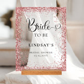 BRIDE TO BE! Copper Glitter Bridal Shower  Acrylschild