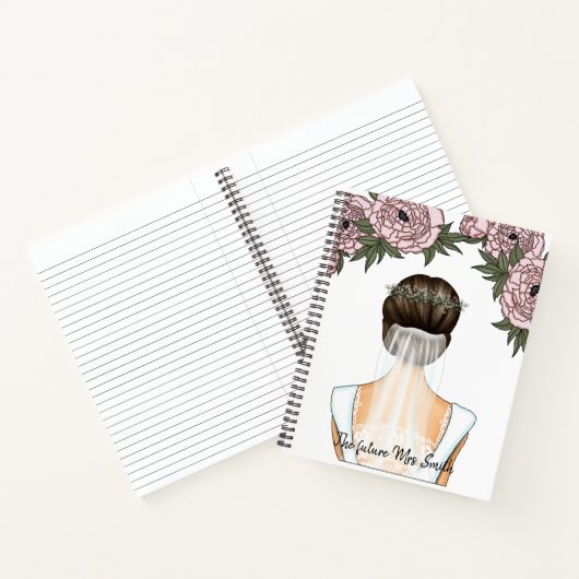 Bride to Be - Future Mrs. Notebook (Brunett Bride) Notizblock (Innenseite)