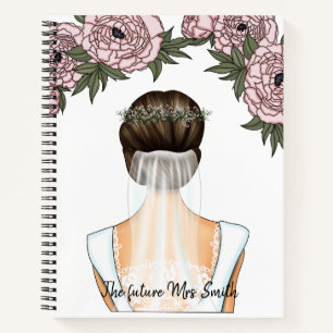 Bride to Be - Future Mrs. Notebook (Brunett Bride) Notizblock