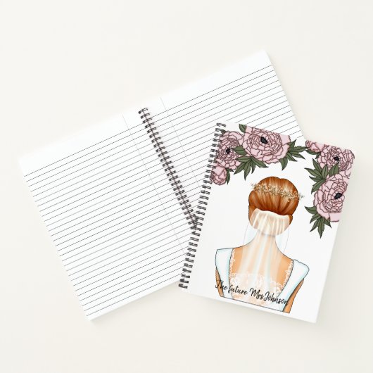 Bride to Be - Future Mrs Notebook (Red Hair Bride) Notizblock (Innenseite)