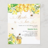 Bride to be Gelb Honeycomb Budget Brautparty (Vorderseite)