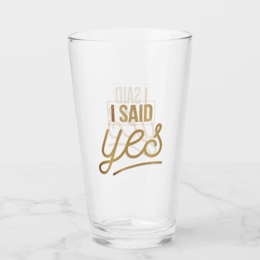 Bride to be Gift - Ich sagte ja Gold Foil (Imitate Glas (Vorderseite)