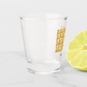 Bride to Be Gold Glitter Text with Name Schnapsglas (Links)