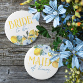 Bride to Be Lemon Bridal Shower Button