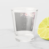 Bride to Be Moody Blume & Greenery Brautparty Schnapsglas (Rückseite)