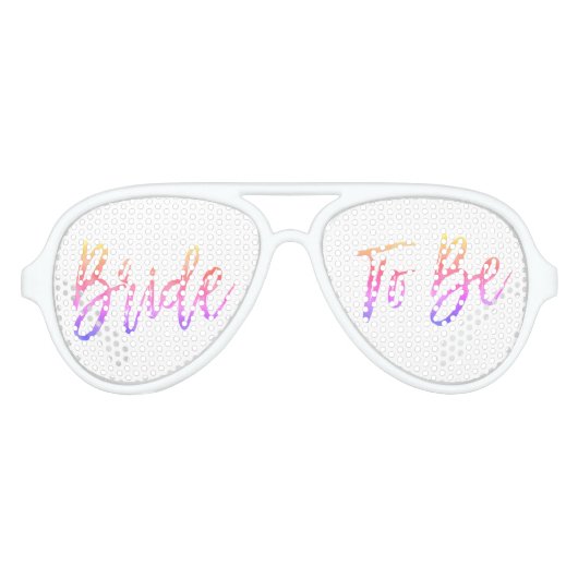 Bride to be Rainbow Party Sonnenbrille (Vorderseite)