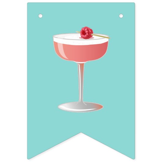 Bride to Be Raspberry Cocktail Bunting Banner (Zweite Fahne)