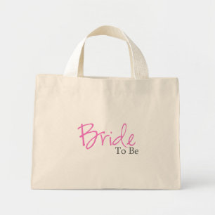 Bride To Be (rosa Script) Mini Stoffbeutel