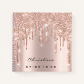 Bride to be Sweet 16. Spark Princess Makeup Rose Notizblock (Vorderseite)