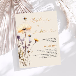 Bride to be Wildblume beige Budget Brautparty