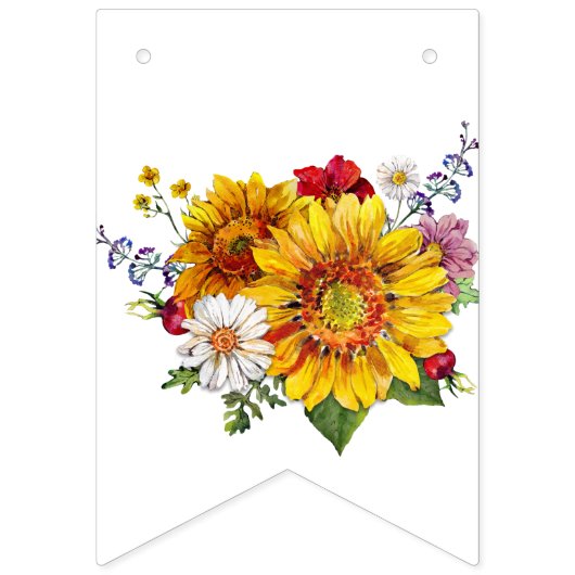 Bride to Bee | Aquarellfarbenes Brautparty Wimpelkette (Erste Fahne)