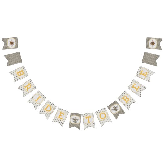 Bride to Bee - Bienen mit schwarzer und weißer Ext Wimpelkette (Alle)