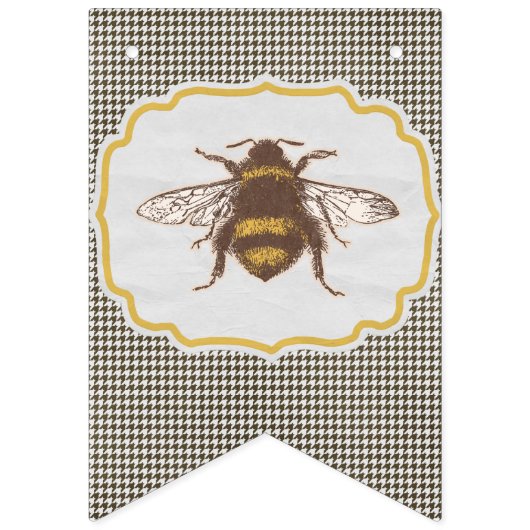 Bride to Bee - Bienen mit schwarzer und weißer Ext Wimpelkette (Erste Fahne)