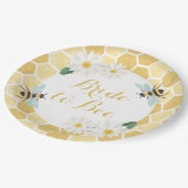 Bride to Bee Brautparty Honigwaben und Gänse Pappteller (Schrägansicht)