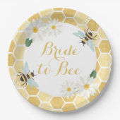 Bride to Bee Brautparty Honigwaben und Gänse Pappteller (Vorderseite)