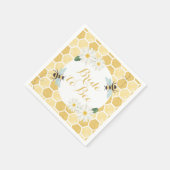 Bride to Bee Brautparty Honigwaben und Gänse Serviette (Ecke)