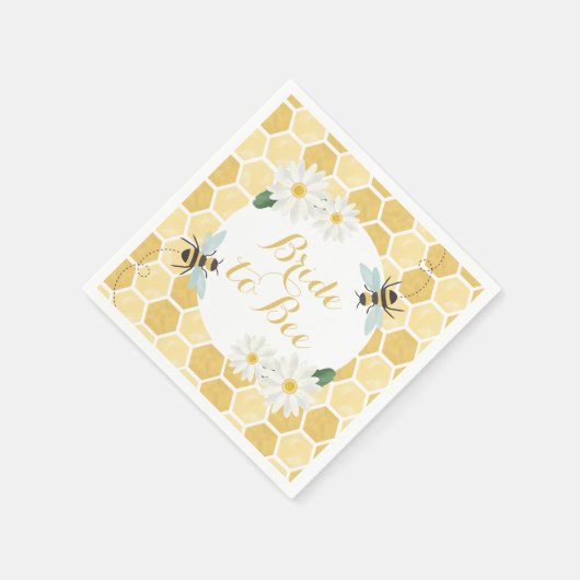 Bride to Bee Brautparty Honigwaben und Gänse Serviette (Ecke)