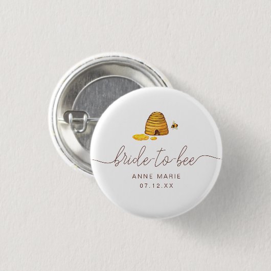 Bride to Bee Button (Vorne & Hinten)