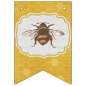 Bride to Bee - Honigwabenextra Bienen Wimpelkette (Erste Fahne)