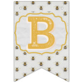 Bride to Bee - Honigwabenextra Bienen Wimpelkette (Dritte Fahne)