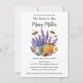 Bride-to-Bee Lavender Honey Brautparty Einladung (Vorderseite)