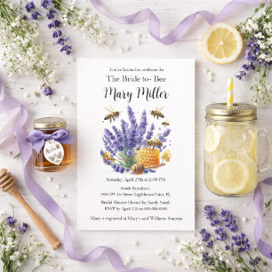 Bride-to-Bee Lavender Honey Brautparty Einladung