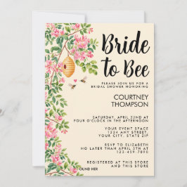 Bride To Bee Watercolor Floral Bridal Shower  Einladung