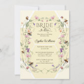 Bride to Bee Wildflower Bees Brautparty Einladung (Vorderseite)