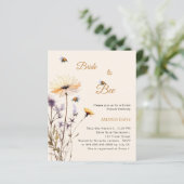 Bride to bee wildflower bridal shower invitation (Stehend Vorderseite)