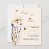 Bride to bee wildflower bridal shower invitation (Vorderseite)