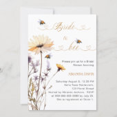 Bride to bee wildflower ivory garden bridal shower einladung (Vorderseite)
