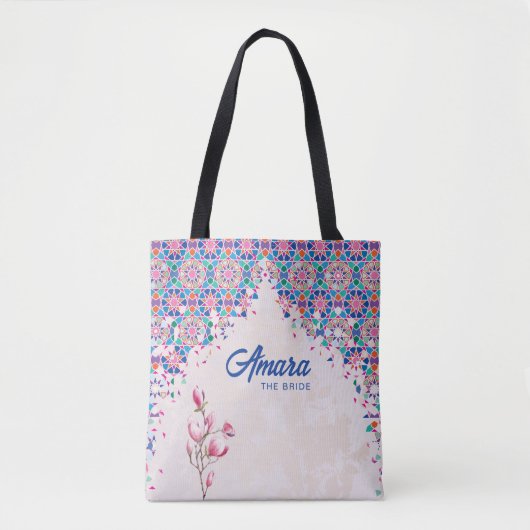 Bride Tote Bag | Farbiger Mosaikbogen Tasche (Vorderseite)