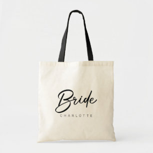 Bride Tote Bag Modernes Skript Tragetasche