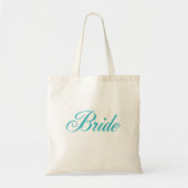 Bride Tote Tag in blau Tragetasche (Vorne)