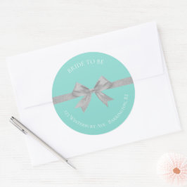 BRIDE-Touch der Silver Wedding Suite-Rücksendeadre Runder Aufkleber