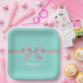 BRIDE-Touch des Personalisierten Silberduschens Pa Pappteller (Party)