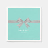 BRIDE-Touch Silberdusche Party Personalisiert Serviette (Vorderseite)