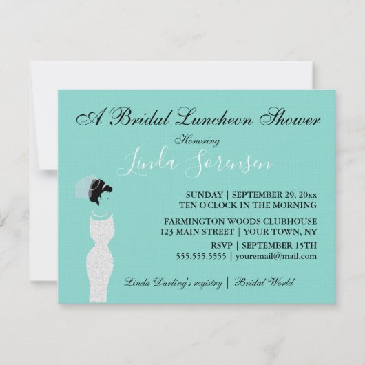 Bride Touch Silver Bridal Luncheon Tea Party (Vorderseite)